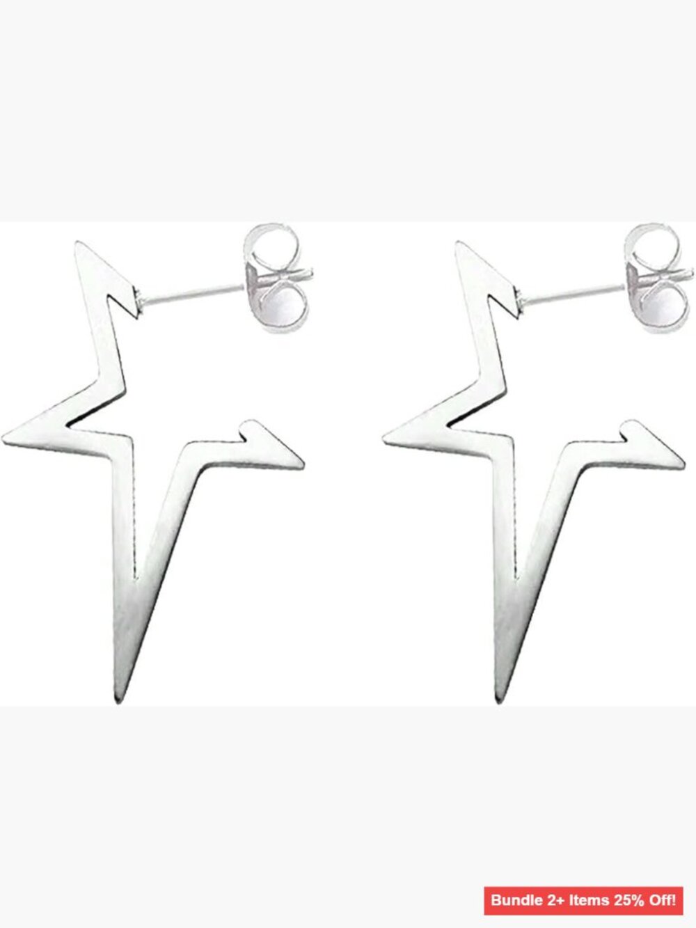 Stainless Steel Star Dangle Earrings Punk Gothic Y2K Stud